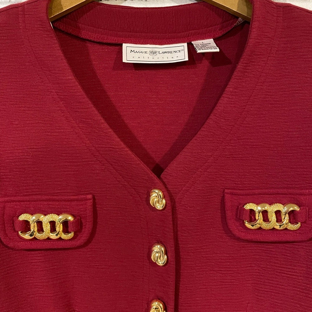 Red Vintage Maggie Lawrence Dress - Picture 2 of 4